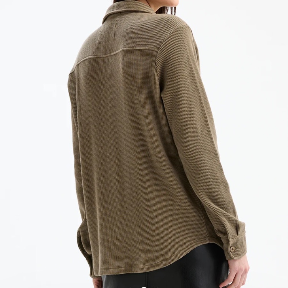 NWT CHRLDR Lauren Oversized Waffle Knit Button Down - Picture 4 of 9